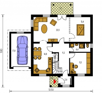 Floor plan of ground floor - PREMIER 190